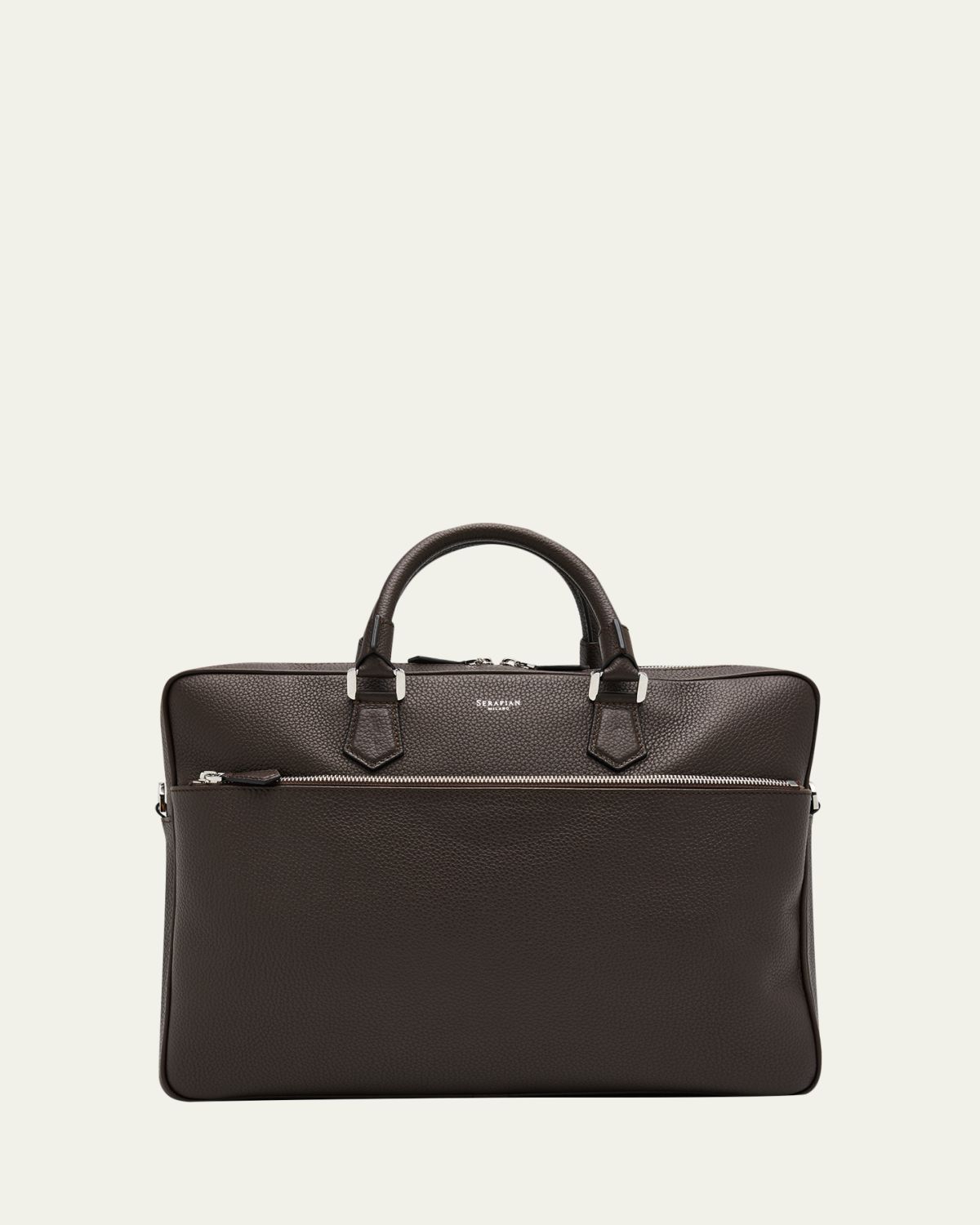 Serapian Men's Slim Briefcase in Cachemire Leather