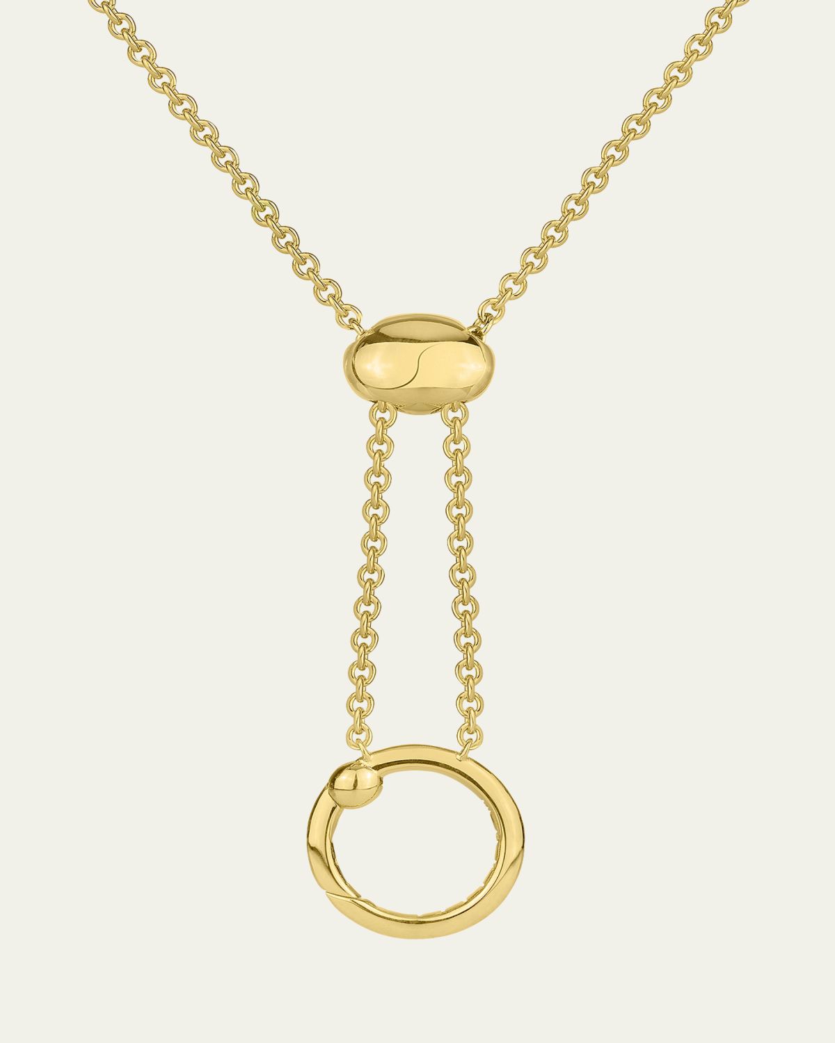 Paul Morelli 18k Yellow Gold Chain Ring Clasp Necklace