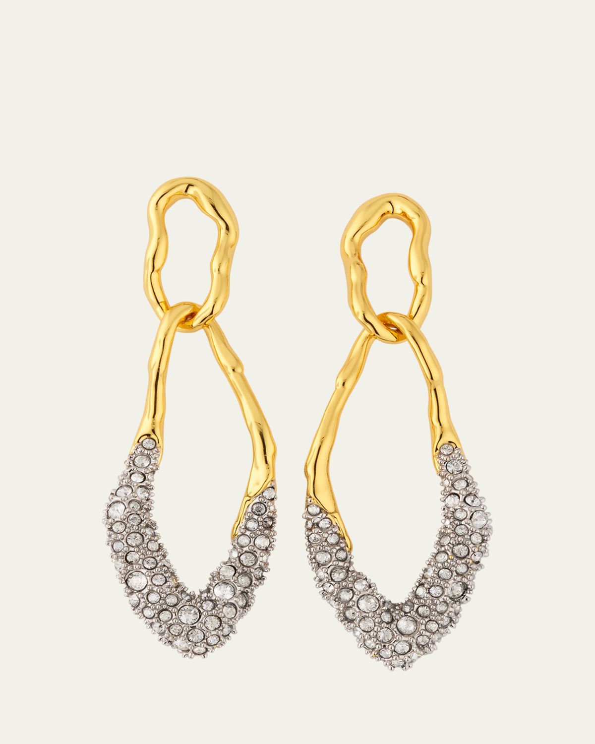 Alexis Bittar Solanales Crystal Double Link Earrings