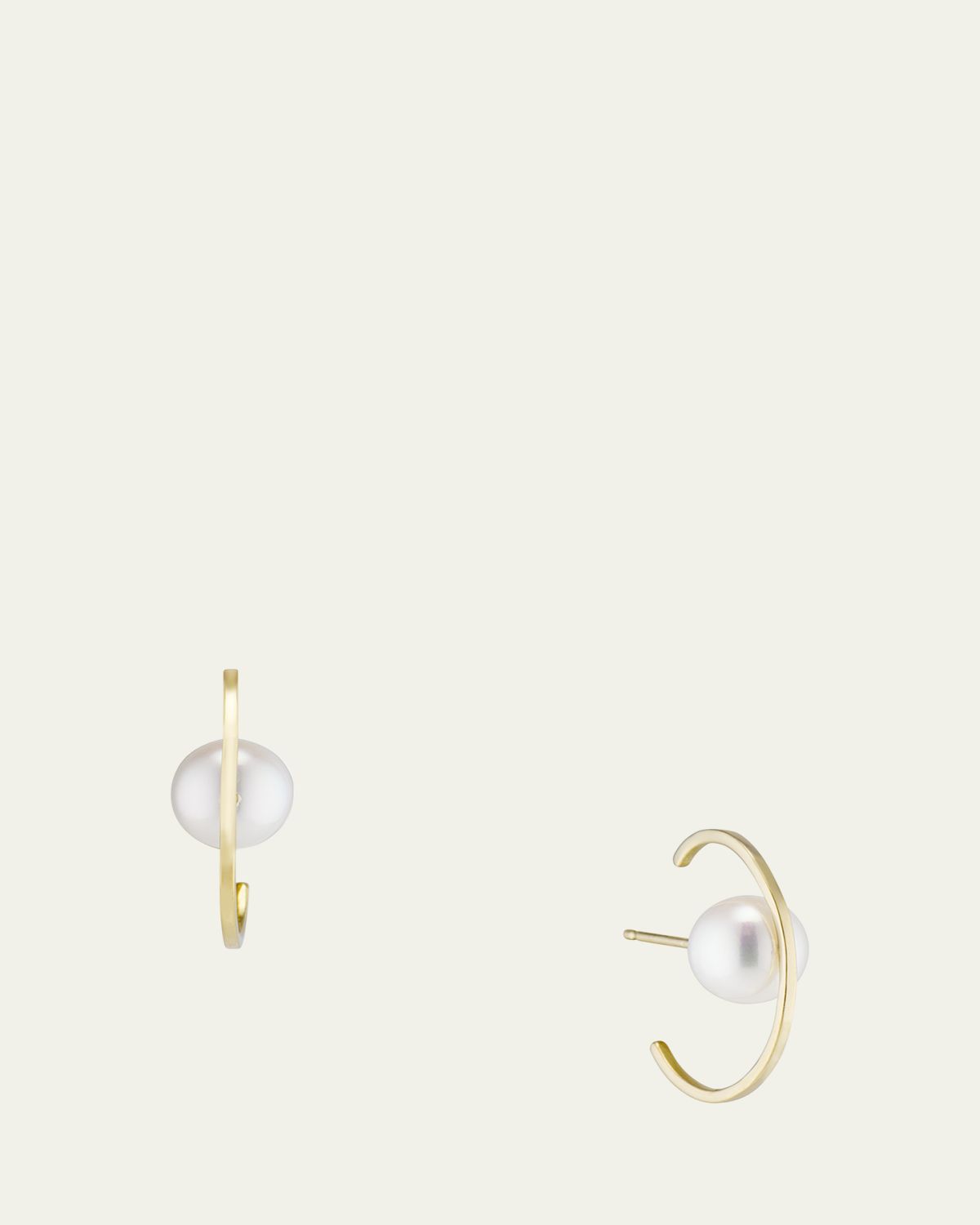 Katey Walker Orbit 6mm Pearl Ear Cuffs in 18K Gold