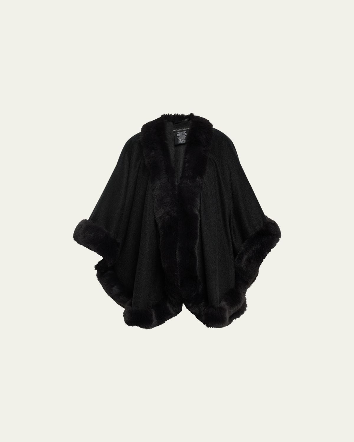 Sofia Cashmere Cashmere Cape With Faux Fur Trim | Thumbnail 18 Sofia Cashmere Cashmere Cape With Faux Fur Trim | Thumbnail 18