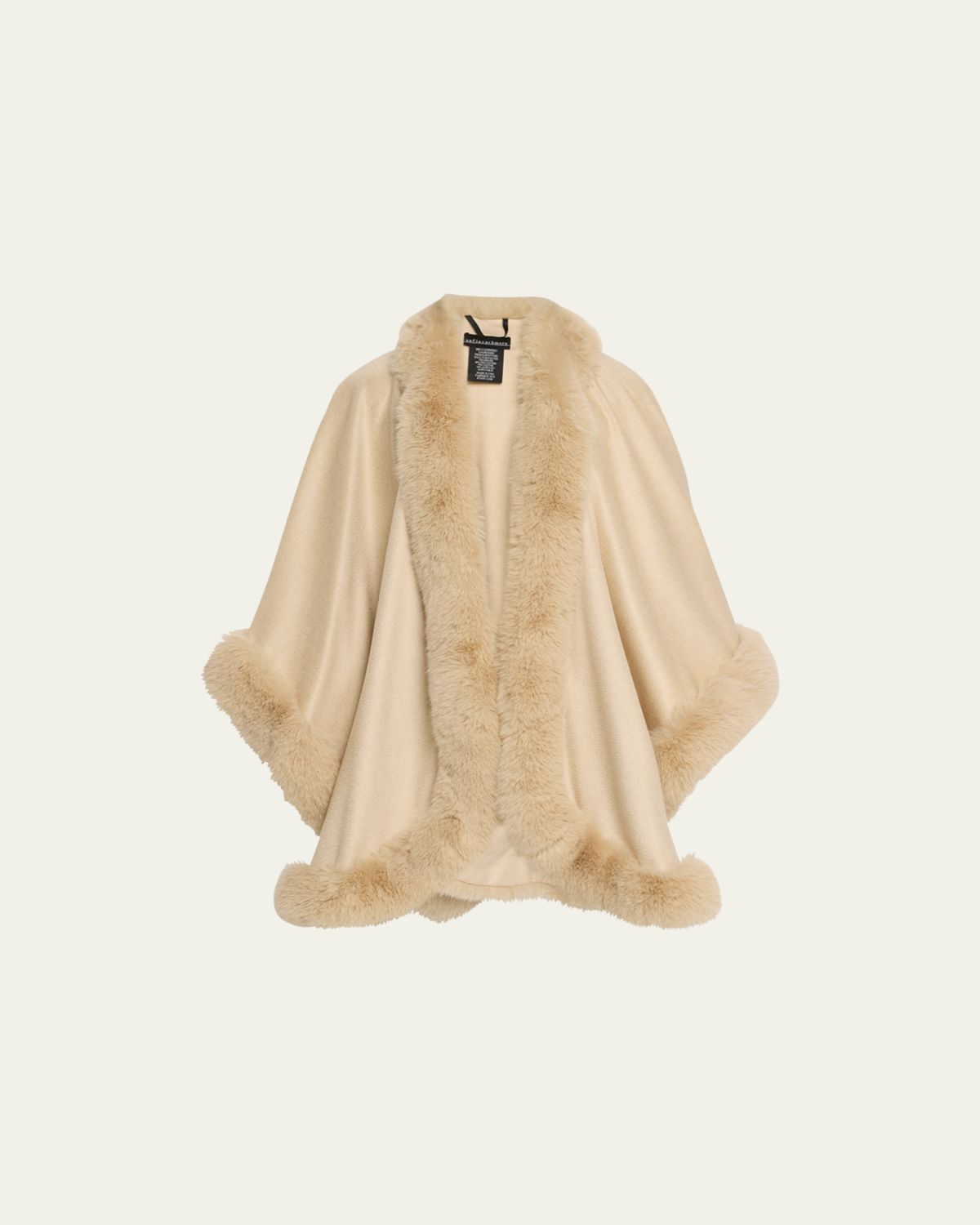 Sofia Cashmere Cashmere Cape With Faux Fur Trim | Thumbnail 6 Sofia Cashmere Cashmere Cape With Faux Fur Trim | Thumbnail 6