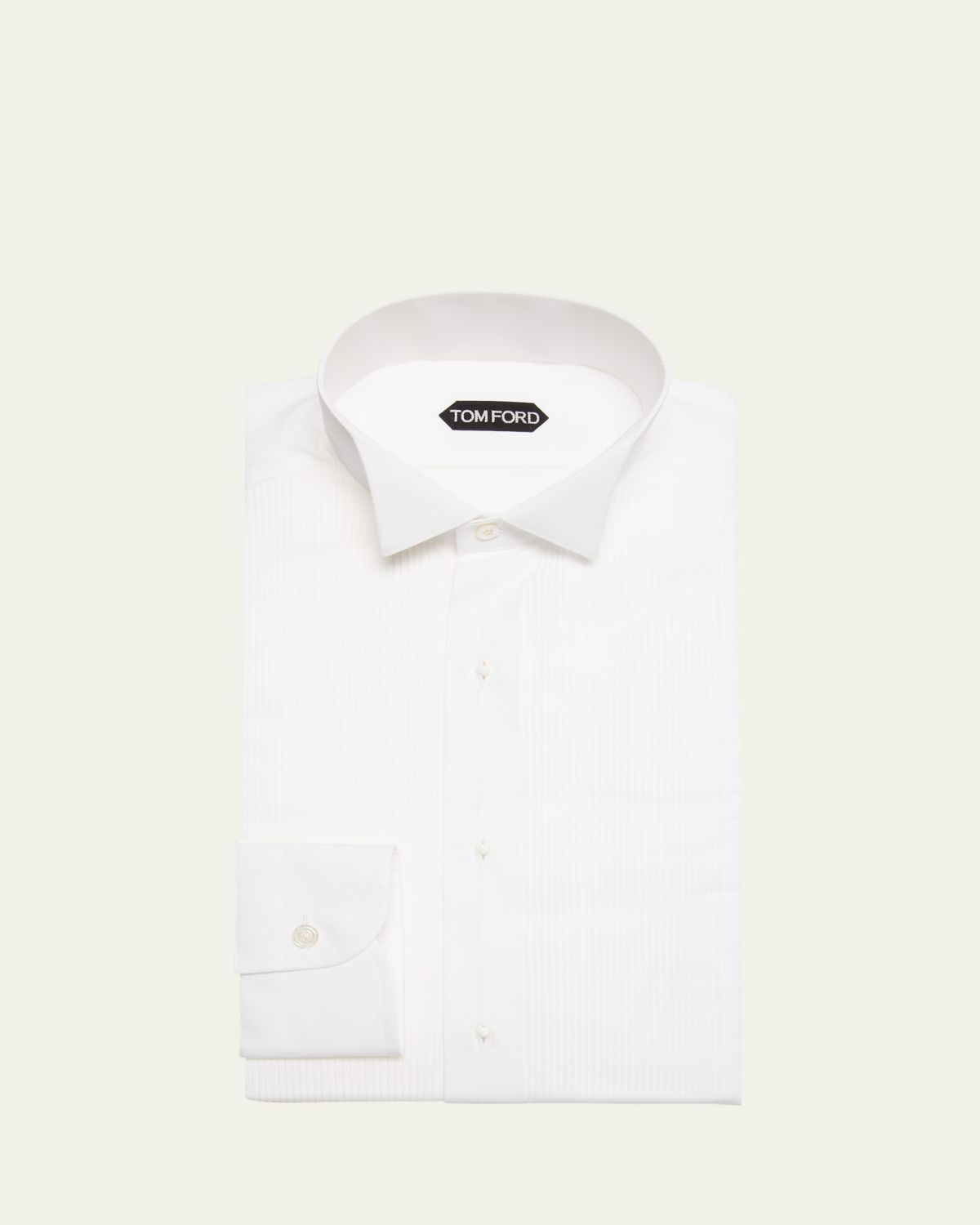 TOM FORD Men's Wingtip Plisse Formal Shirt