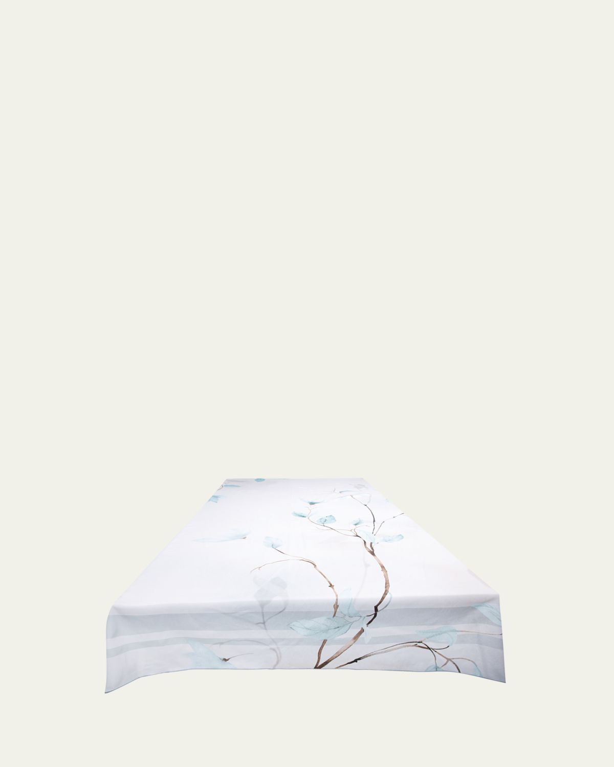 The Lino Japan Aqua Tablecloth, 71" x 144"
