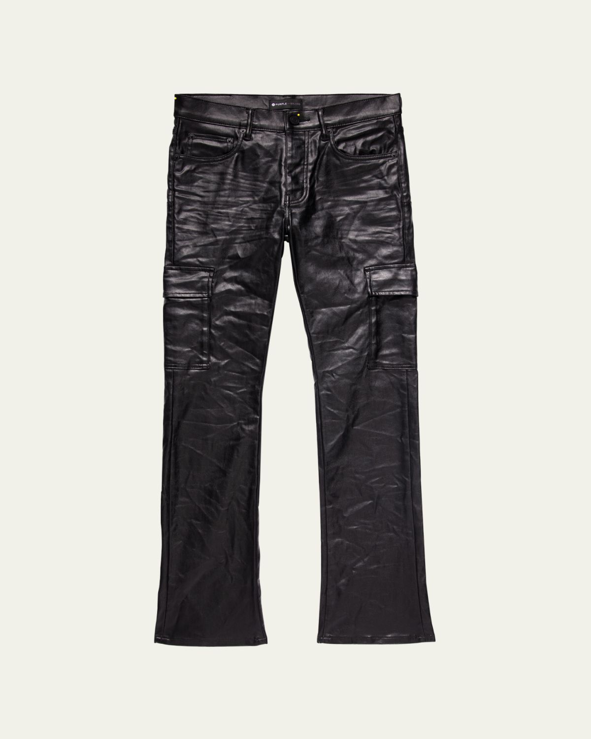 PURPLE Men's Patent Film Cargo Pants