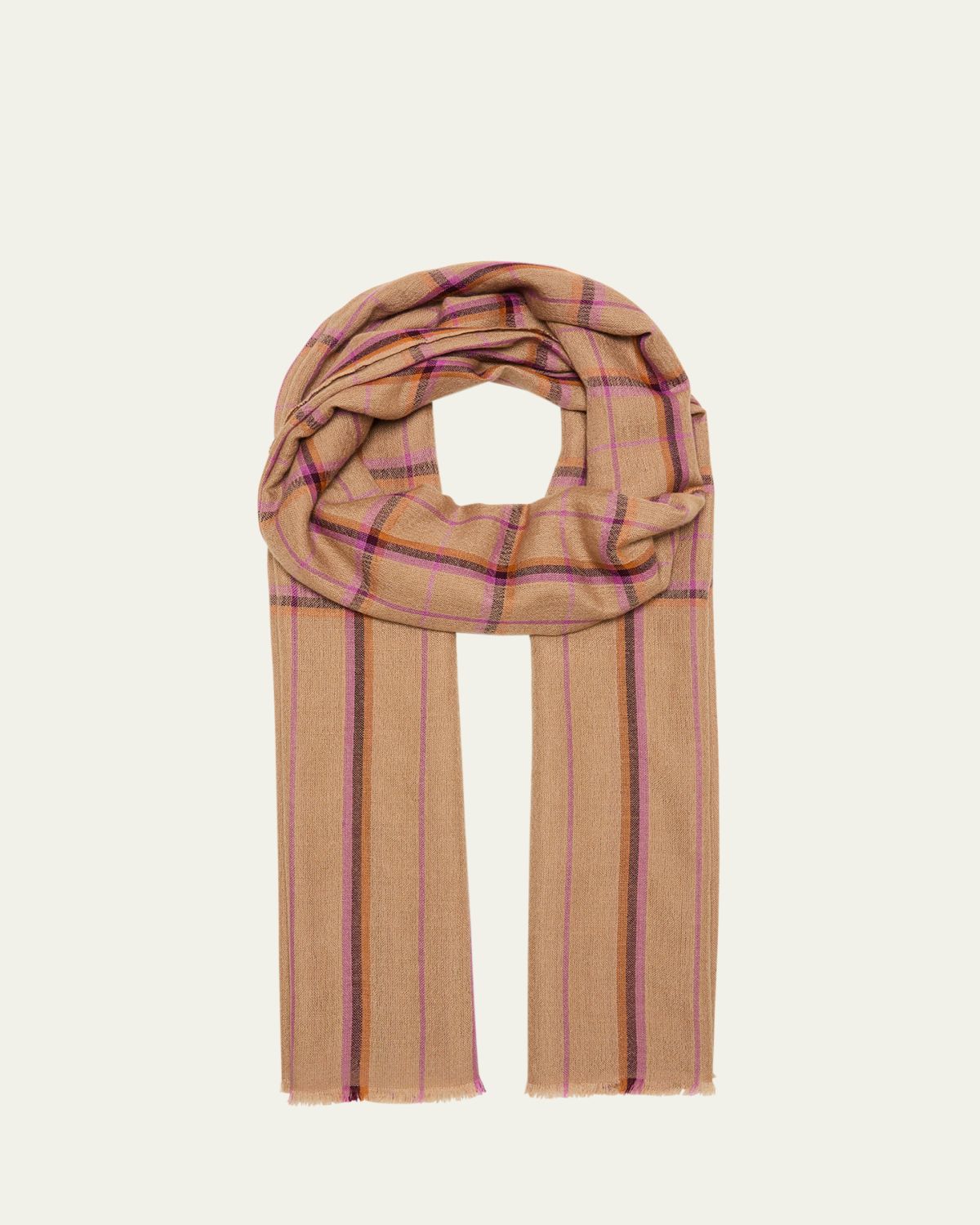 Denis Colomb Kita Plaid Cashmere Shawl