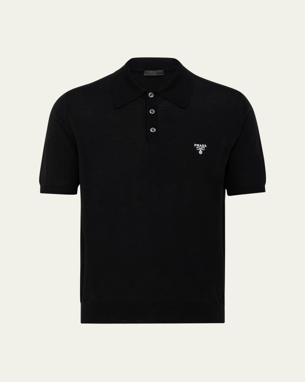 Prada Men's Wool Logo Polo