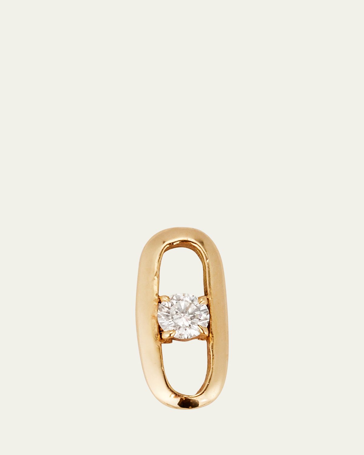 Lizzie Mandler Fine Jewelry 18K Yellow Gold Prong-Set Diamond Link Stud Single Earring