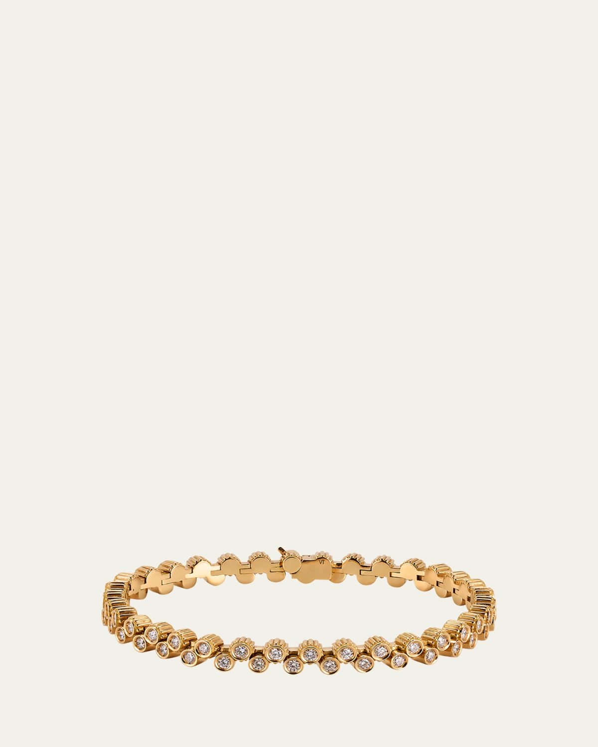 Viltier 18K Yellow Gold Clique Tennis Bracelet with Diamonds