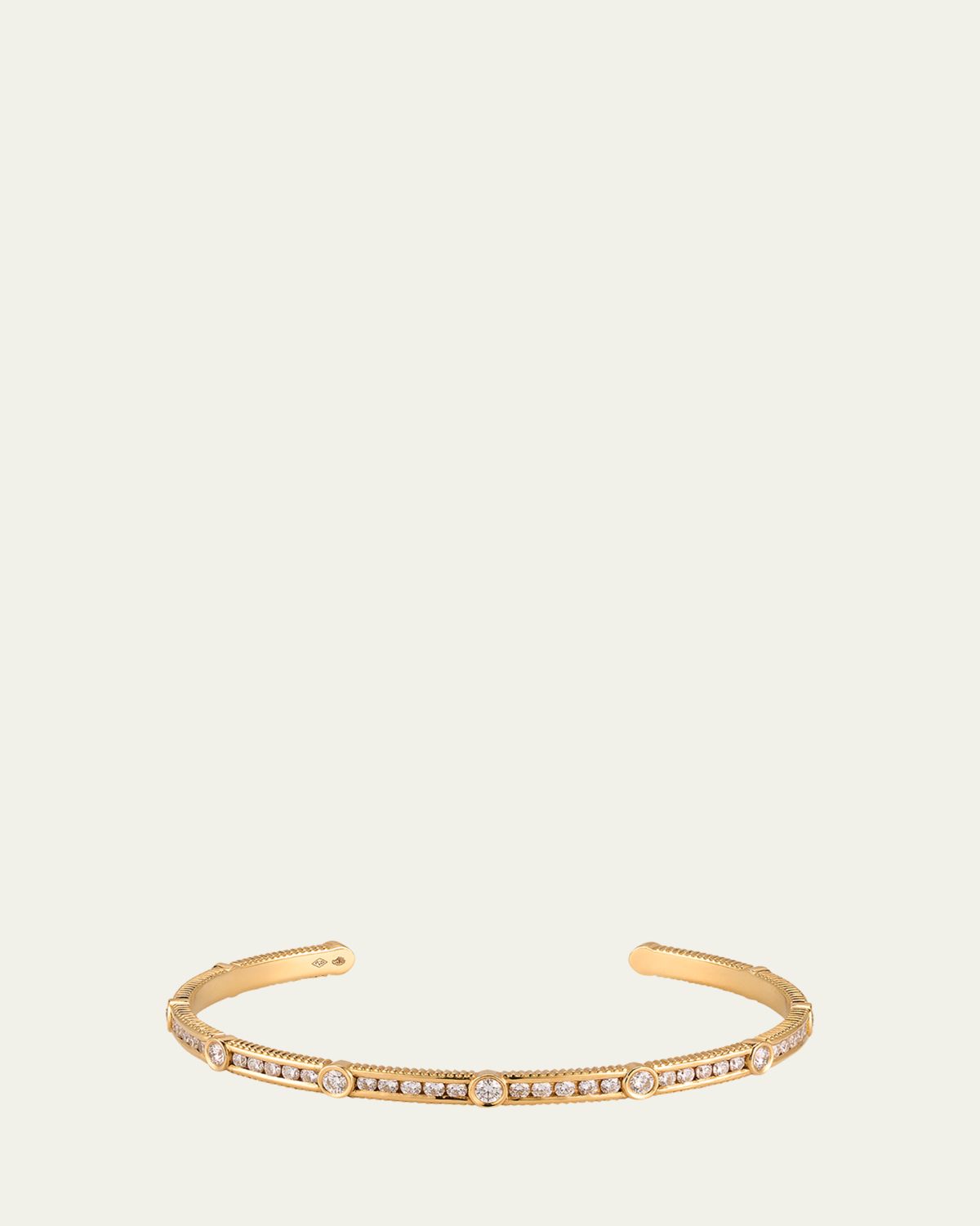 Viltier 18K Rayon Diamond Bangle