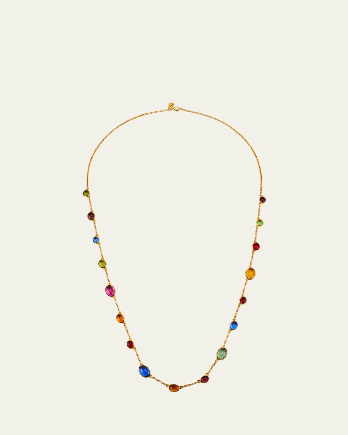 Ben-Amun 24K Yellow Gold Multi-Stone Wrap Station Necklace | Thumbnail 6