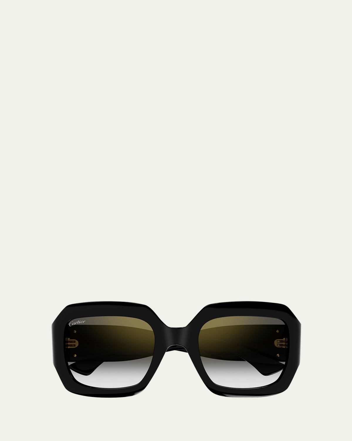 Cartier Monogram Acetate Square Sunglasses