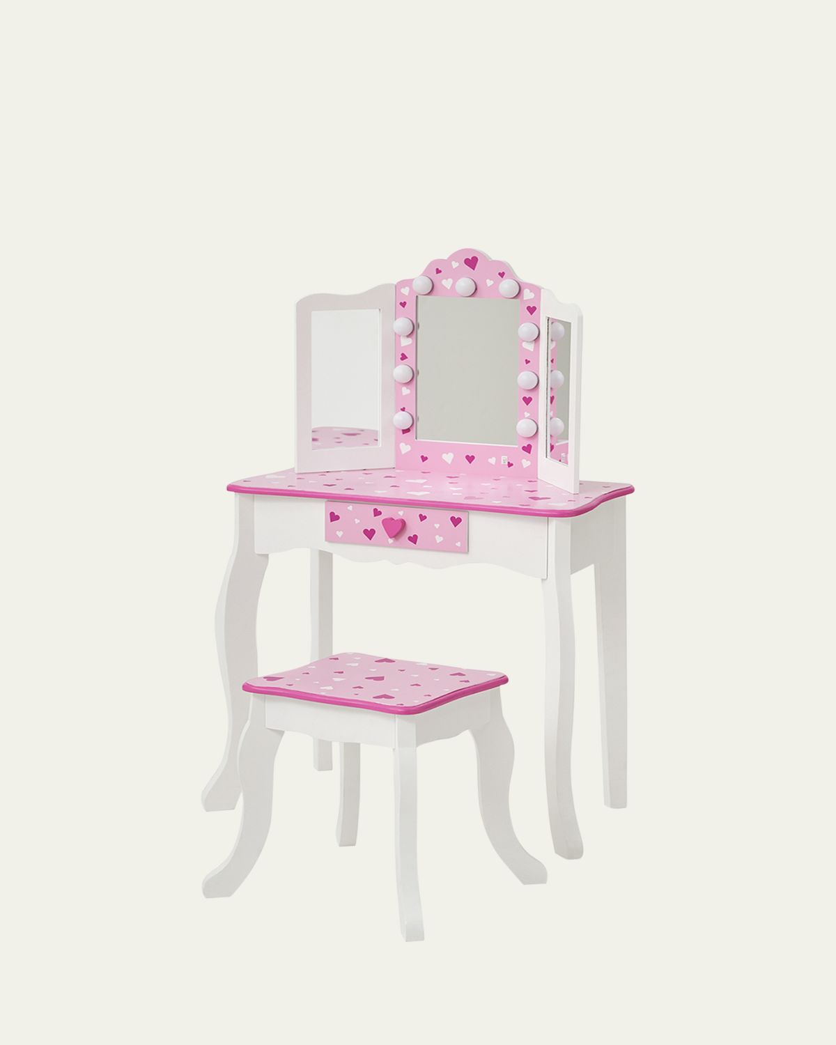 Teamson Kids Girl's Little Princess Gisele Vanity W/ LED Lights
