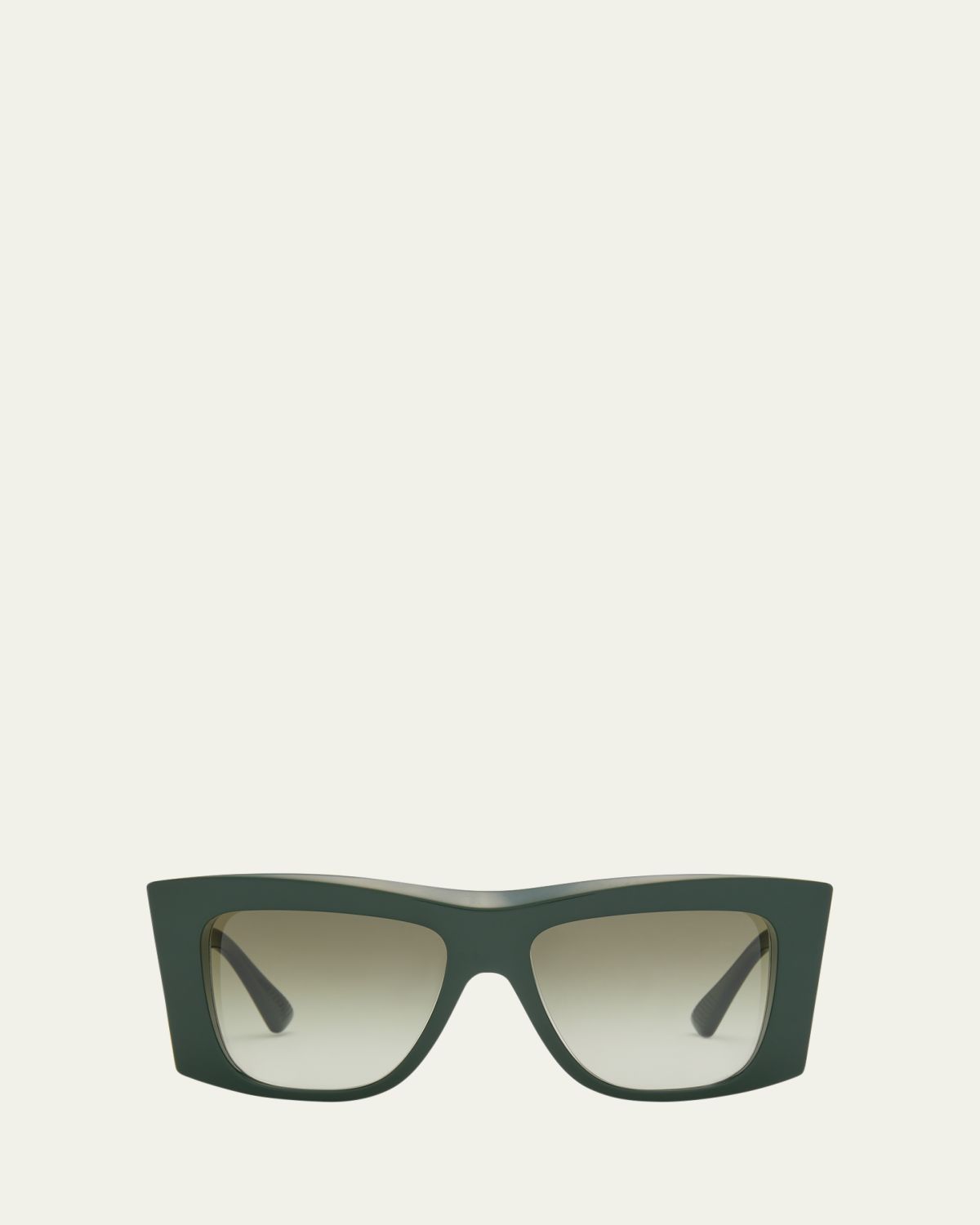 Bottega Veneta Beveled Acetate Rectangle Sunglasses