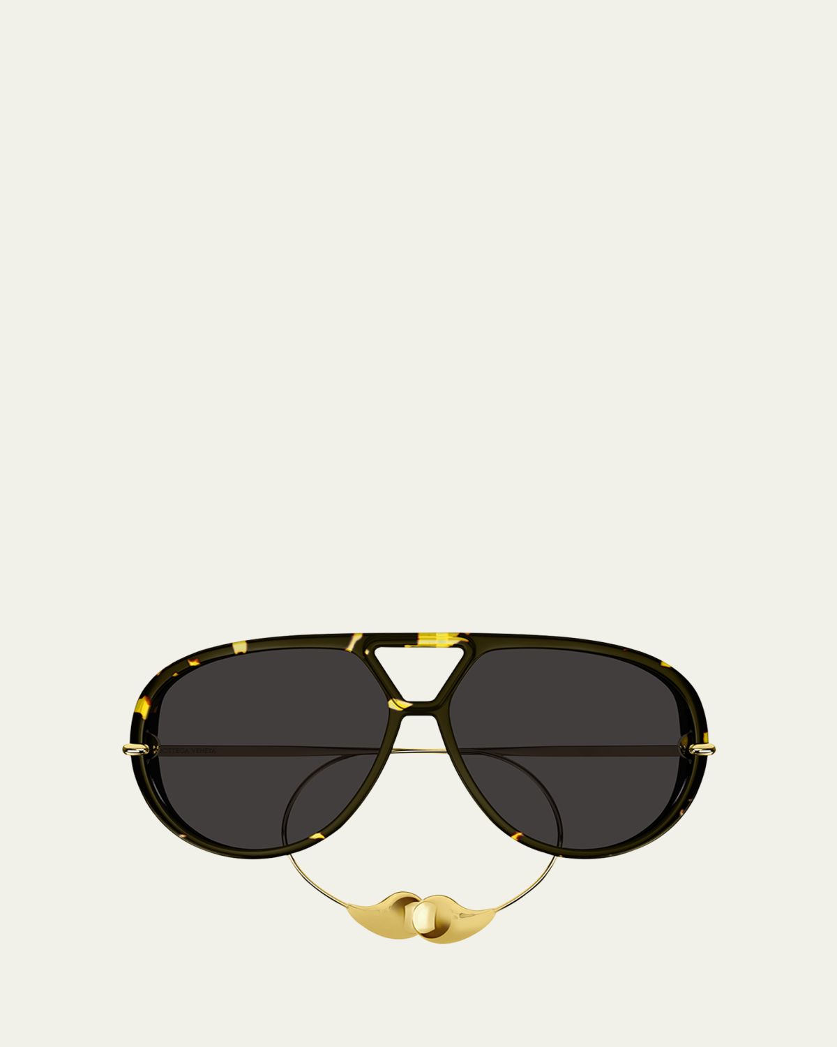 Bottega Veneta Geometric Acetate & Metal Alloy Aviator Sunglasses | Thumbnail 3