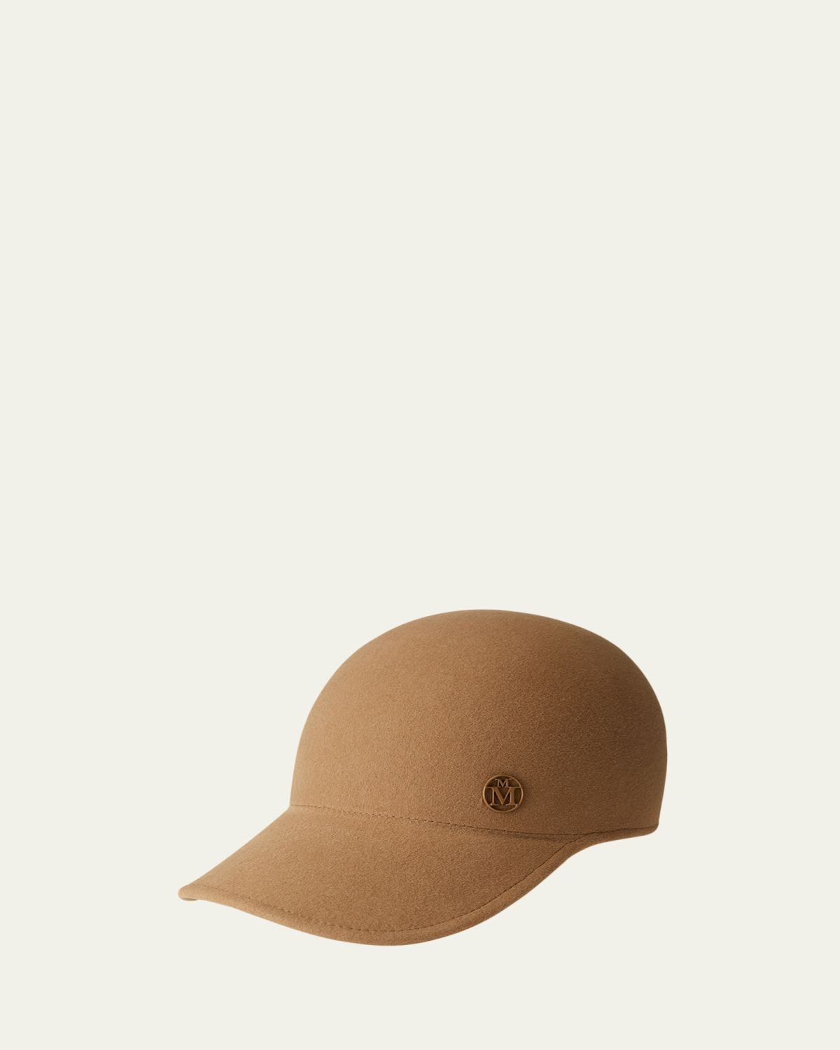 Maison Michel Tiger Waterproof Brown Felt Baseball Cap