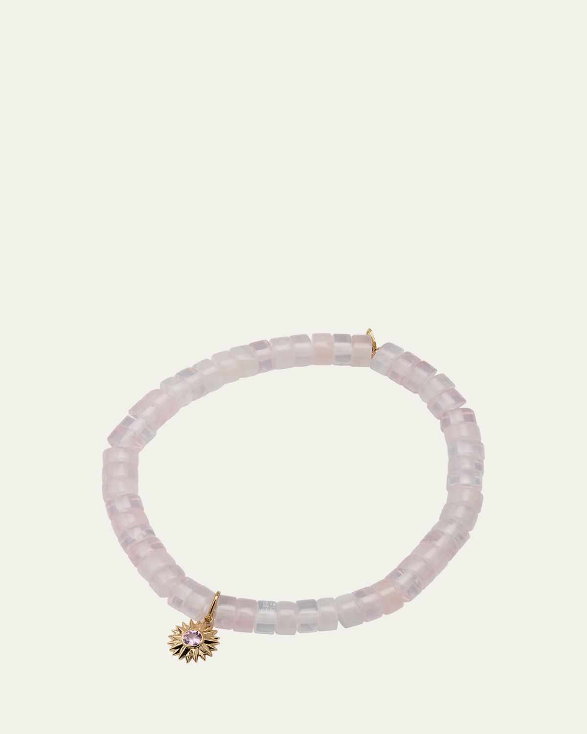 Sydney Evan 14K Yellow Gold Solar Compass Pink Sapphire Charm Bracelet | Thumbnail 4