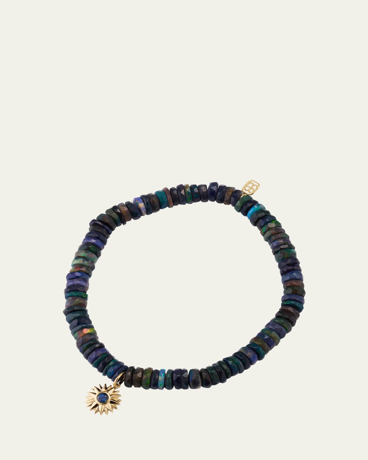 Sydney Evan 14K Yellow Gold Solar Compass Sapphire Charm Bracelet