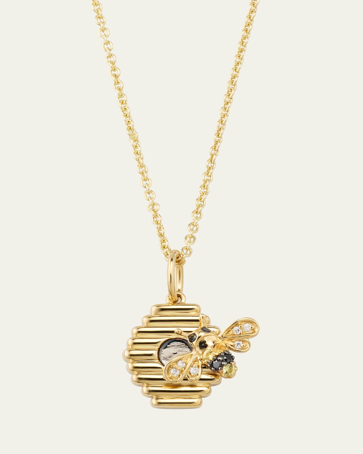 Sydney Evan 14K Yellow Gold Beehive Charm Necklace