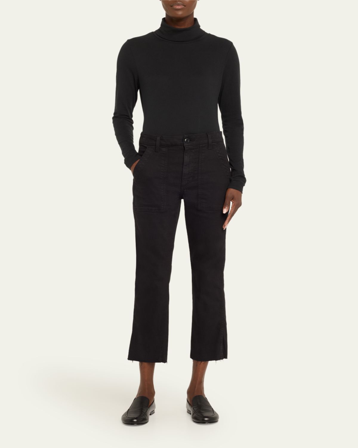 AMO Denim Easy Straight Cropped Army Trousers | Thumbnail 2