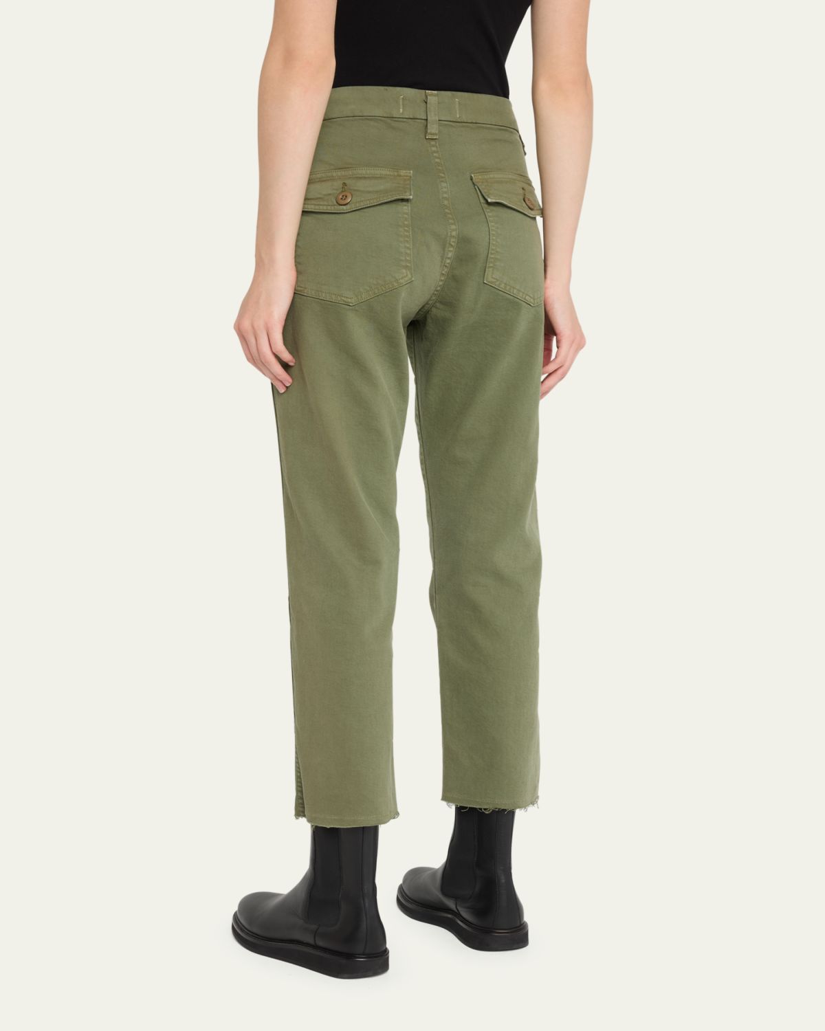 AMO Denim Easy Straight Cropped Army Trousers | Thumbnail 7
