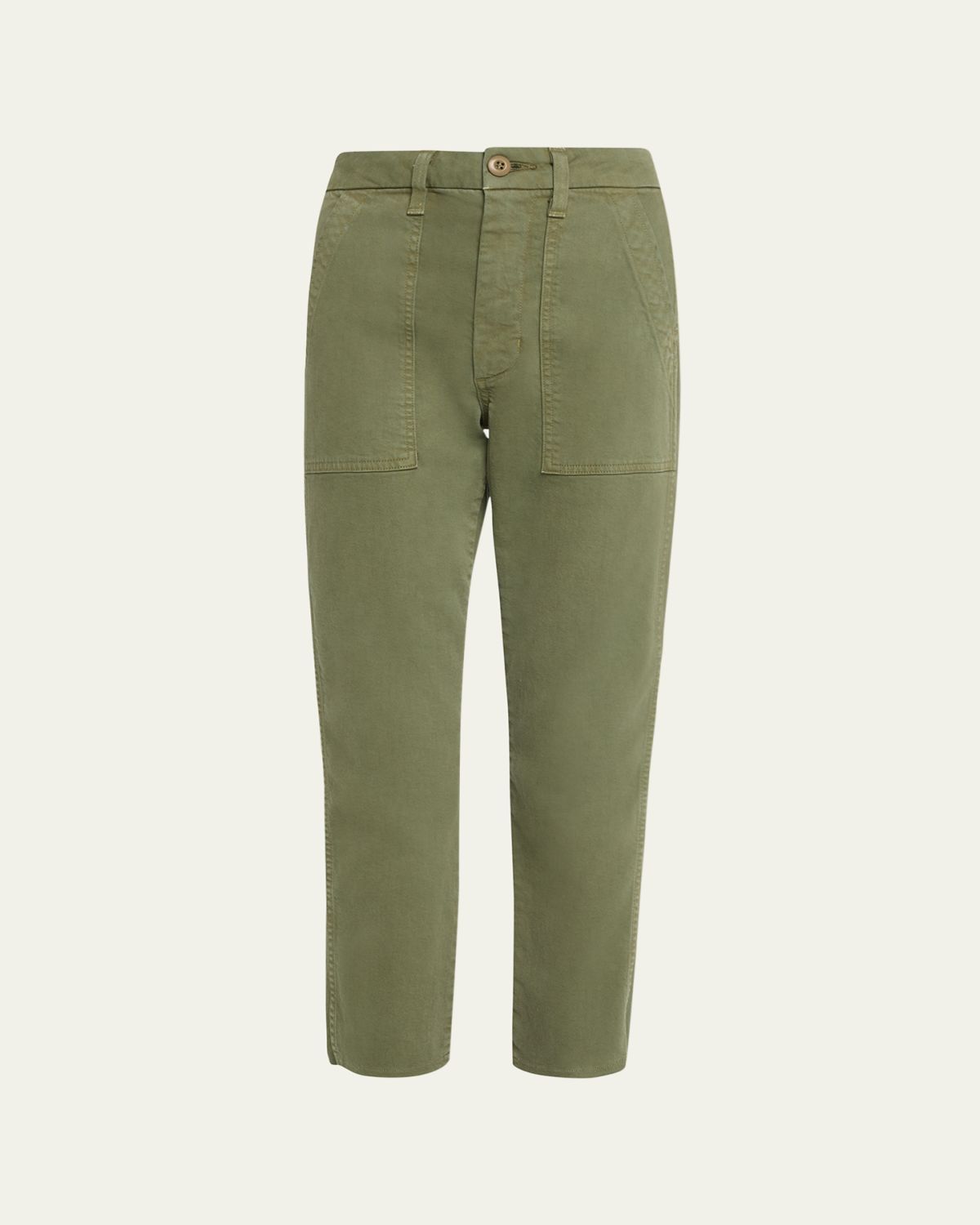 AMO Denim Easy Straight Cropped Army Trousers