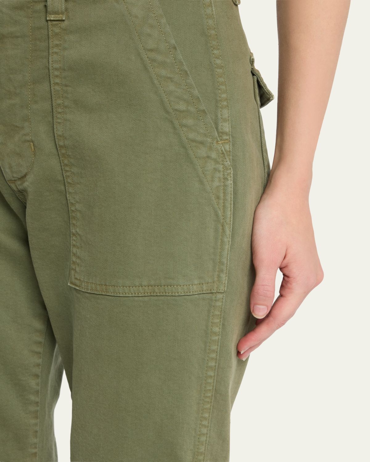 AMO Denim Easy Straight Cropped Army Trousers | Thumbnail 9