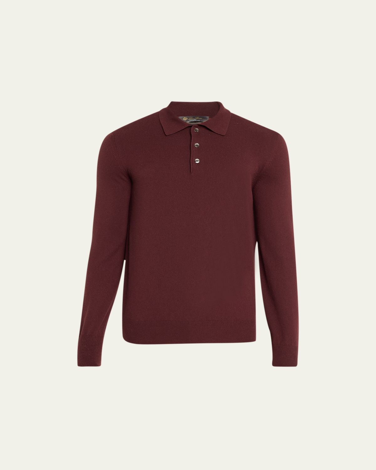 Loro Piana Men's Vicuna Wool Polo Sweater