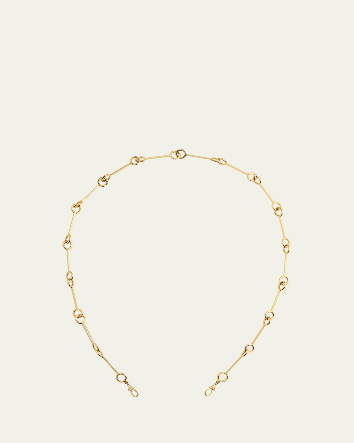 Marie Lichtenberg 18k Yellow Gold Diamond Stick Chain Necklace