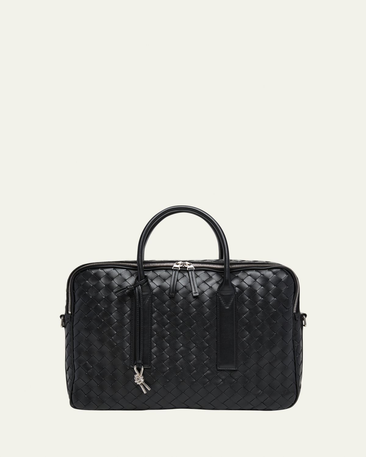 Bottega Veneta Men's Getaway Intrecciato Large Briefcase