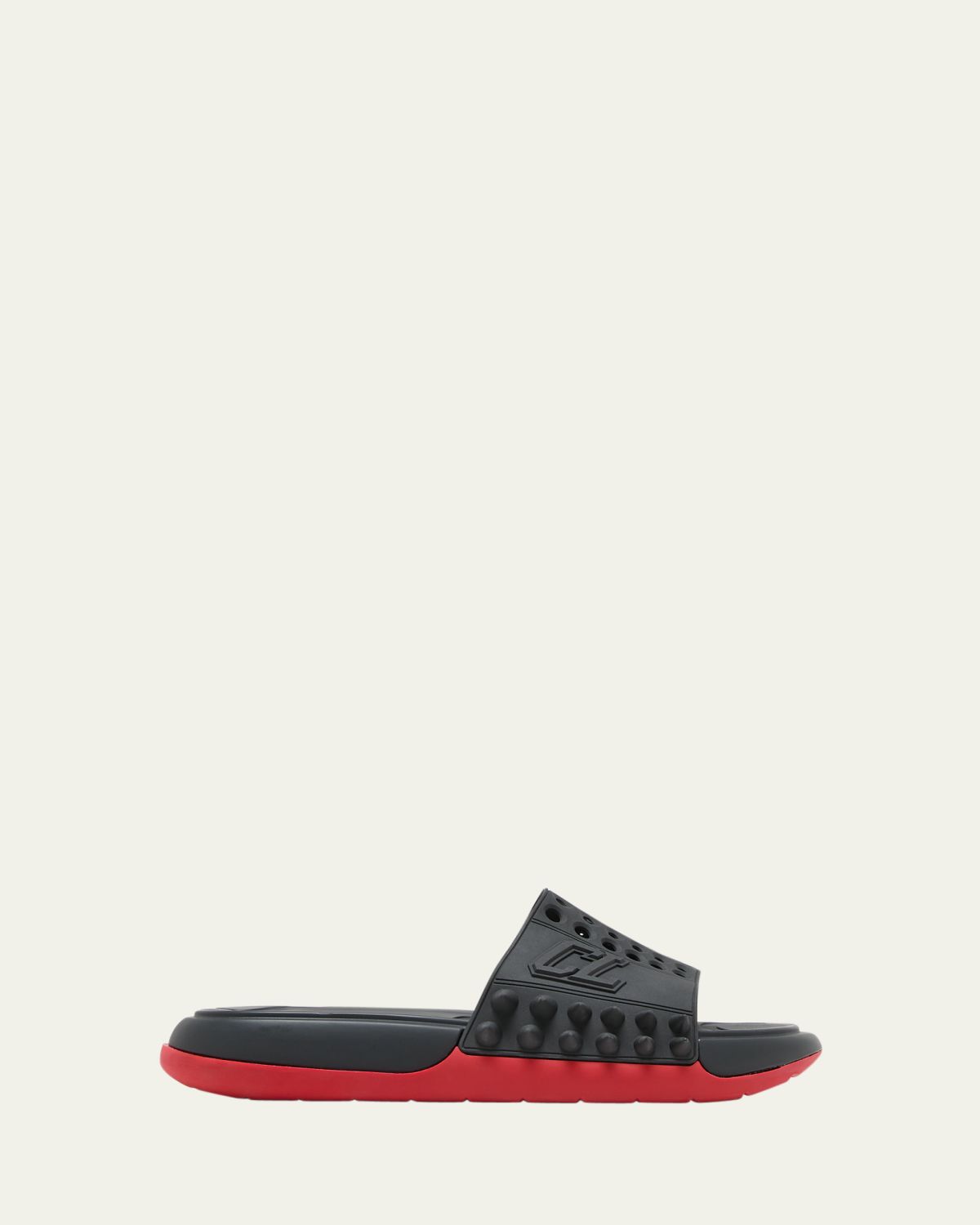 Christian Louboutin Men 's Take It Easy Rubber Slide Sandals