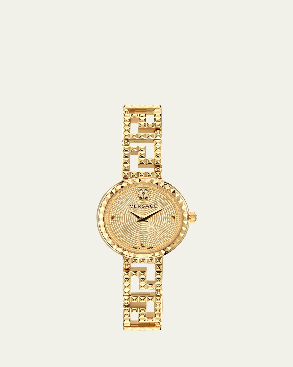 Versace 28mm Greca Goddess Watch with Bracelet Strap, Gold Plated