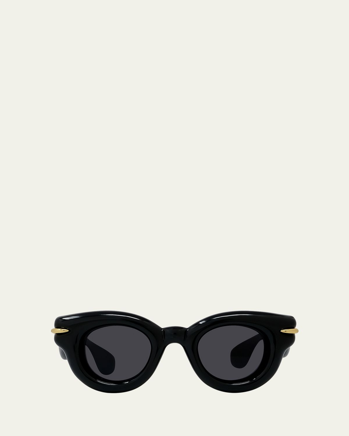 Loewe Men's Inflated Pantos Acetate-Nylon Round Sunglasses