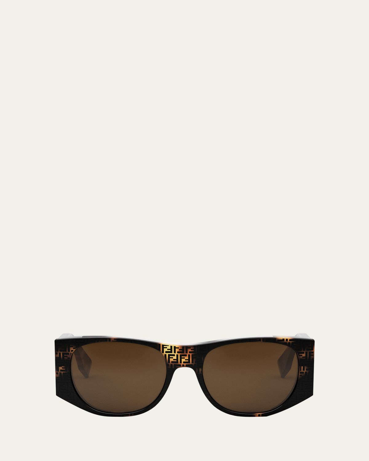 Fendi Baguette Logo Acetate Oval Sunglasses
