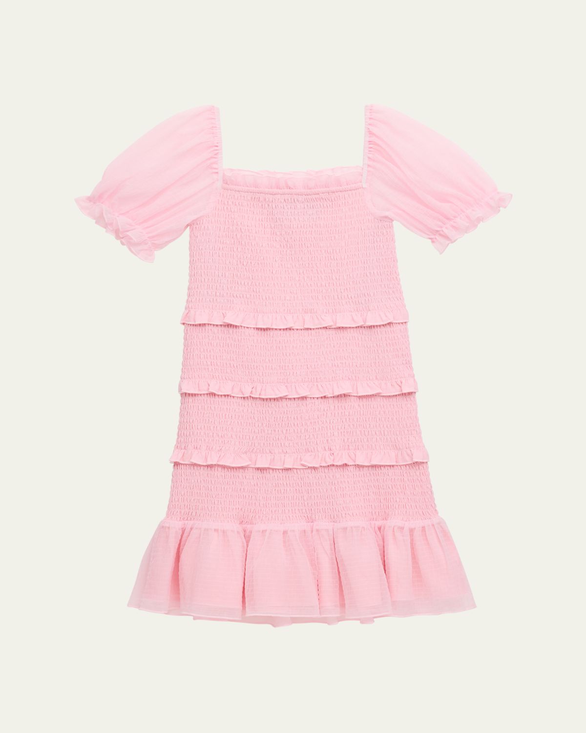 KatieJ NYC Girl's Laila mocked Tiered Dress, ize -XL