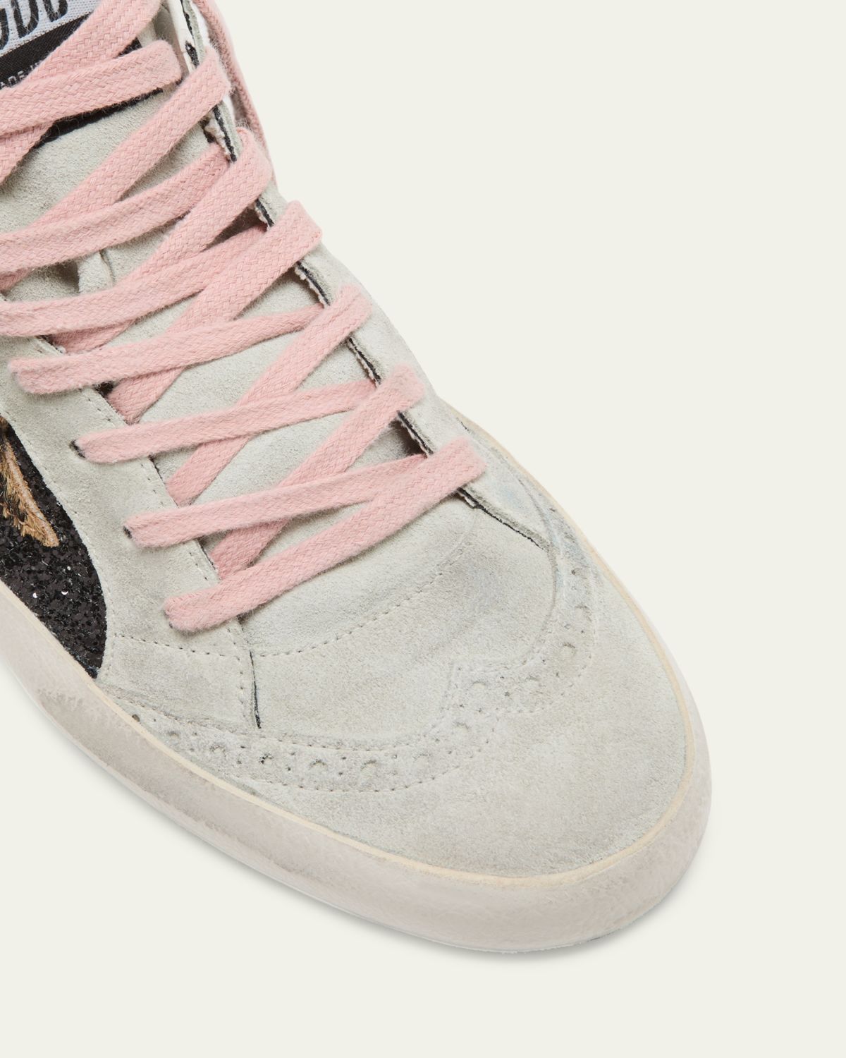 Golden Goose Mid Star Glitter Leopard Wing-Tip Sneakers | Thumbnail 3 Golden Goose Mid Star Glitter Leopard Wing-Tip Sneakers | Thumbnail 3
