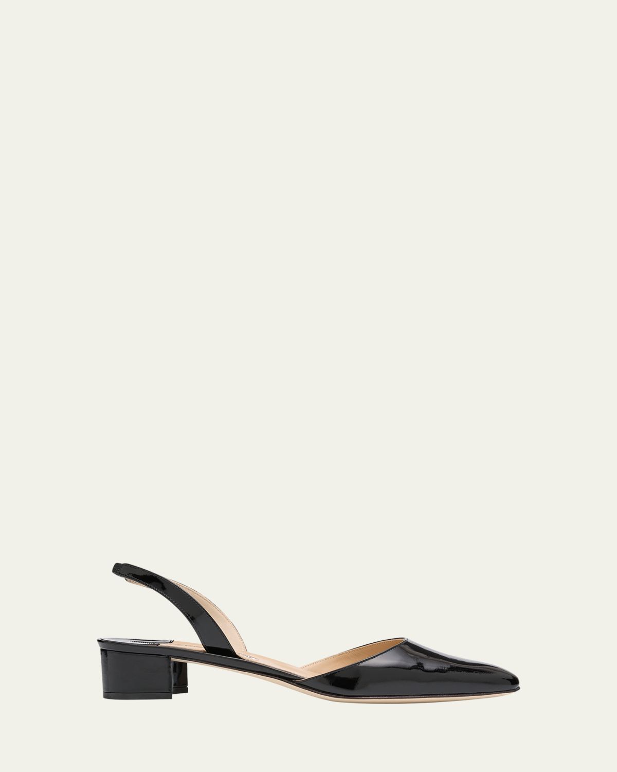 Manolo Blahnik Aspro Leather Slingback Ballerina Pumps | Thumbnail 4