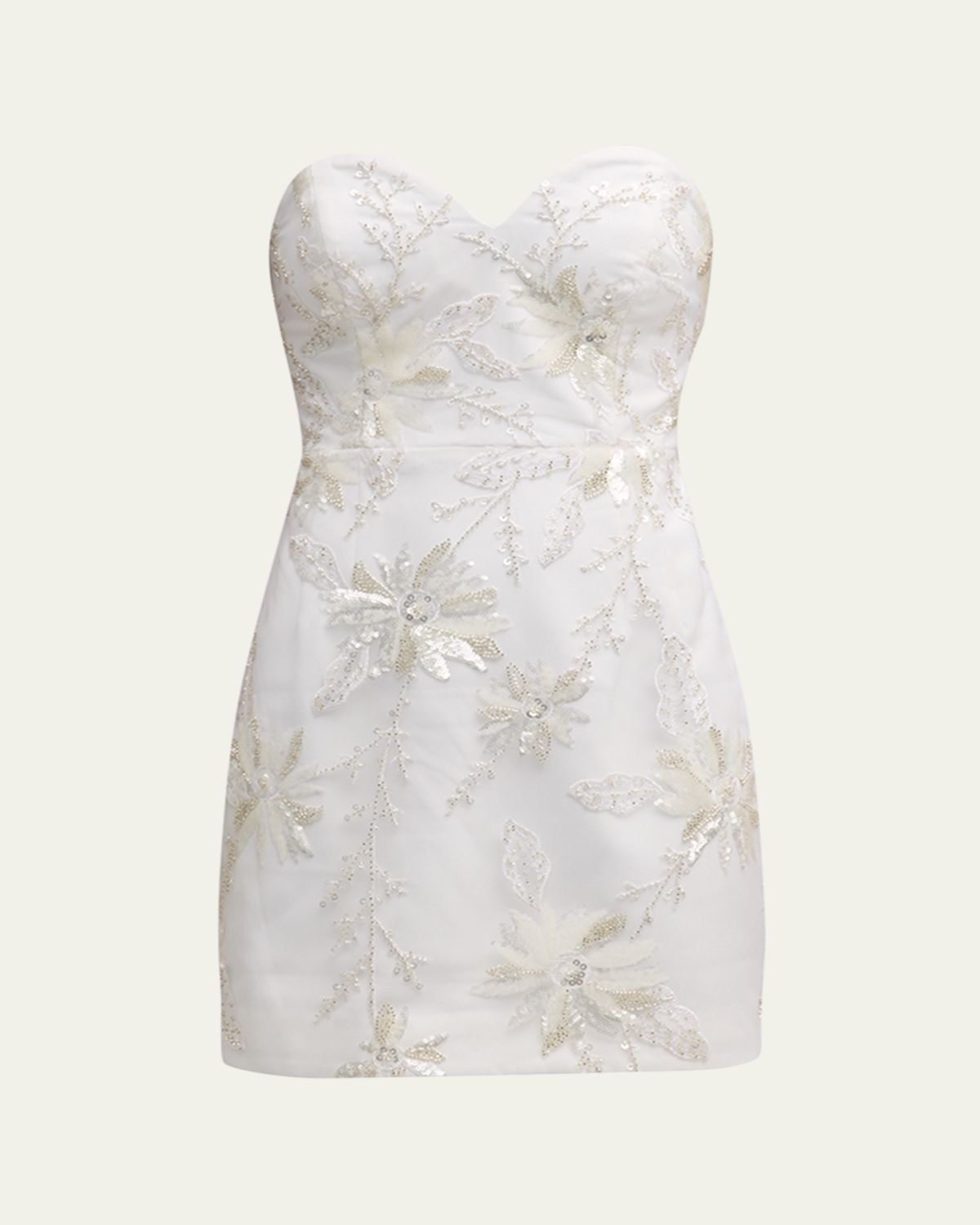 Milly Ronni Strapless Bead & Sequin Mini Dress
