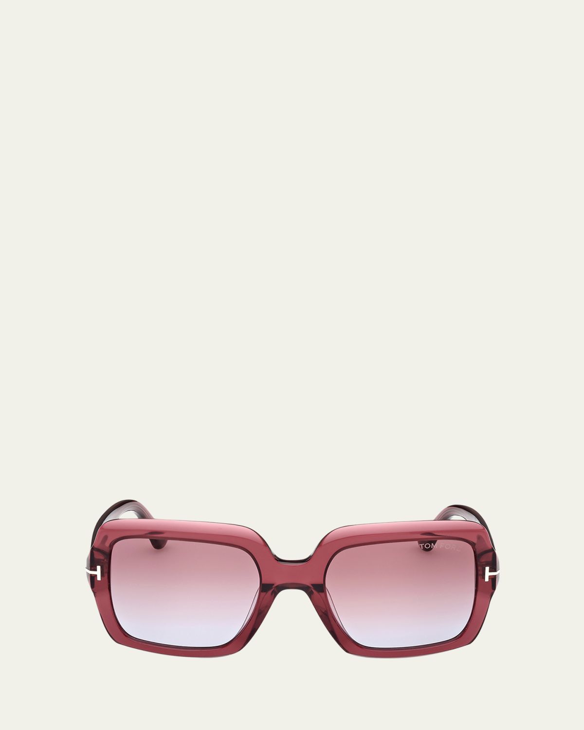 TOM FORD Kaya Beveled Acetate Square Sunglasses
