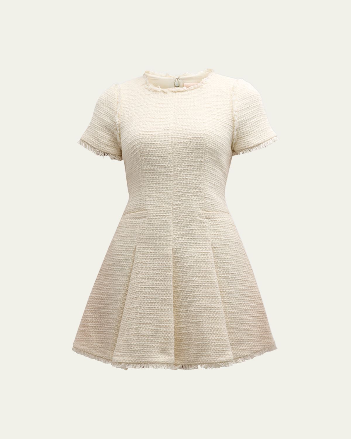 Cinq a Sept Nova Cotton Boucle Pleated Mini Dress