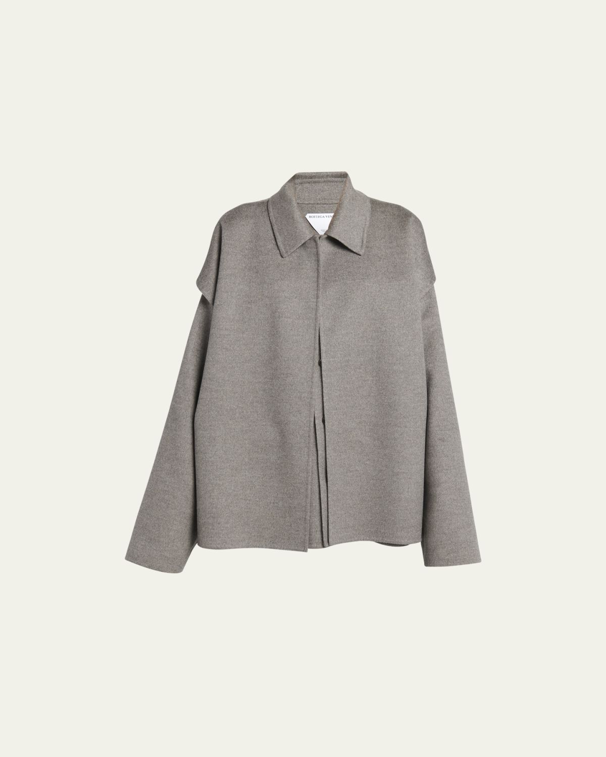 Bottega Veneta Oversized Light Double Wool Cashmere Jacket
