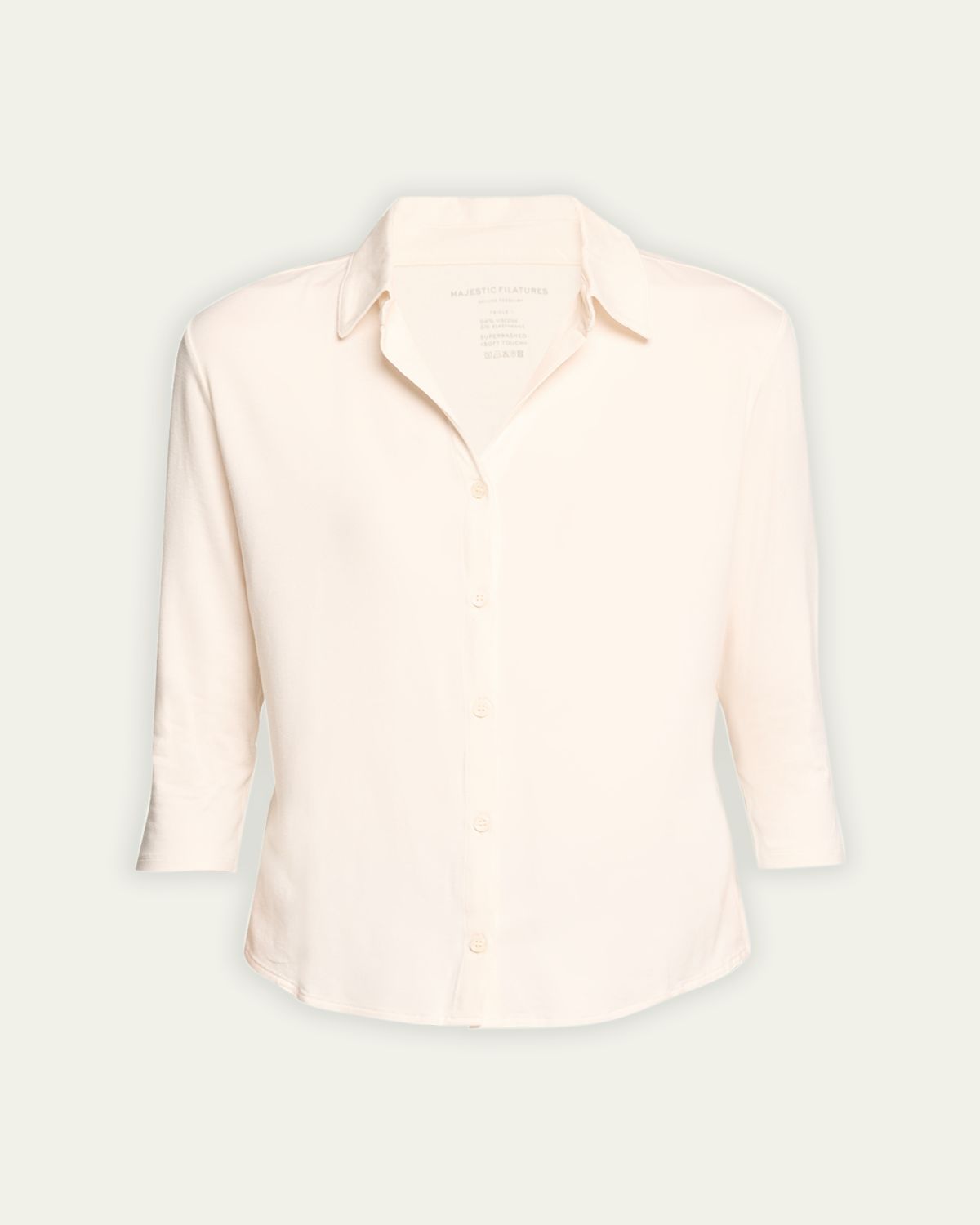 Majestic Filatures Soft Touch Semi-Relaxed Button-Front Shirt