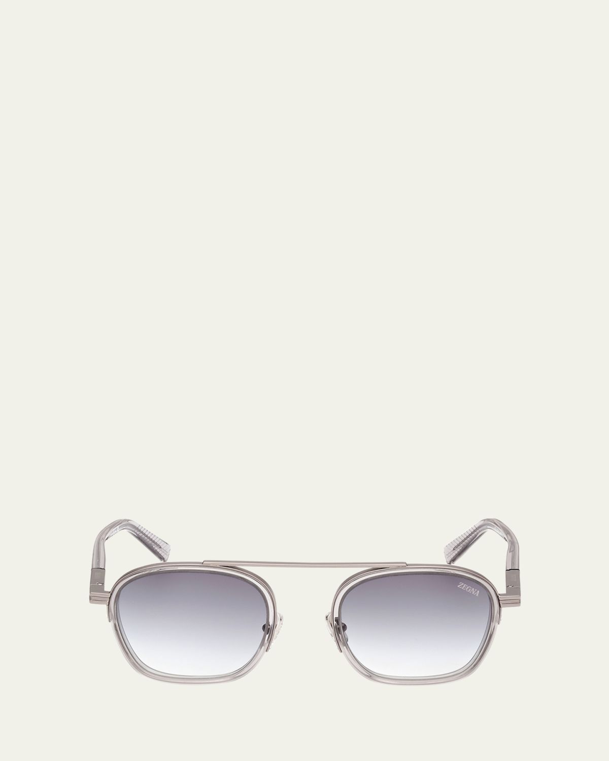 ZEGNA Men's Orizzonte I Geometric Acetate and Metal Sunglasses | Thumbnail 5 ZEGNA Men's Orizzonte I Geometric Acetate and Metal Sunglasses | Thumbnail 5