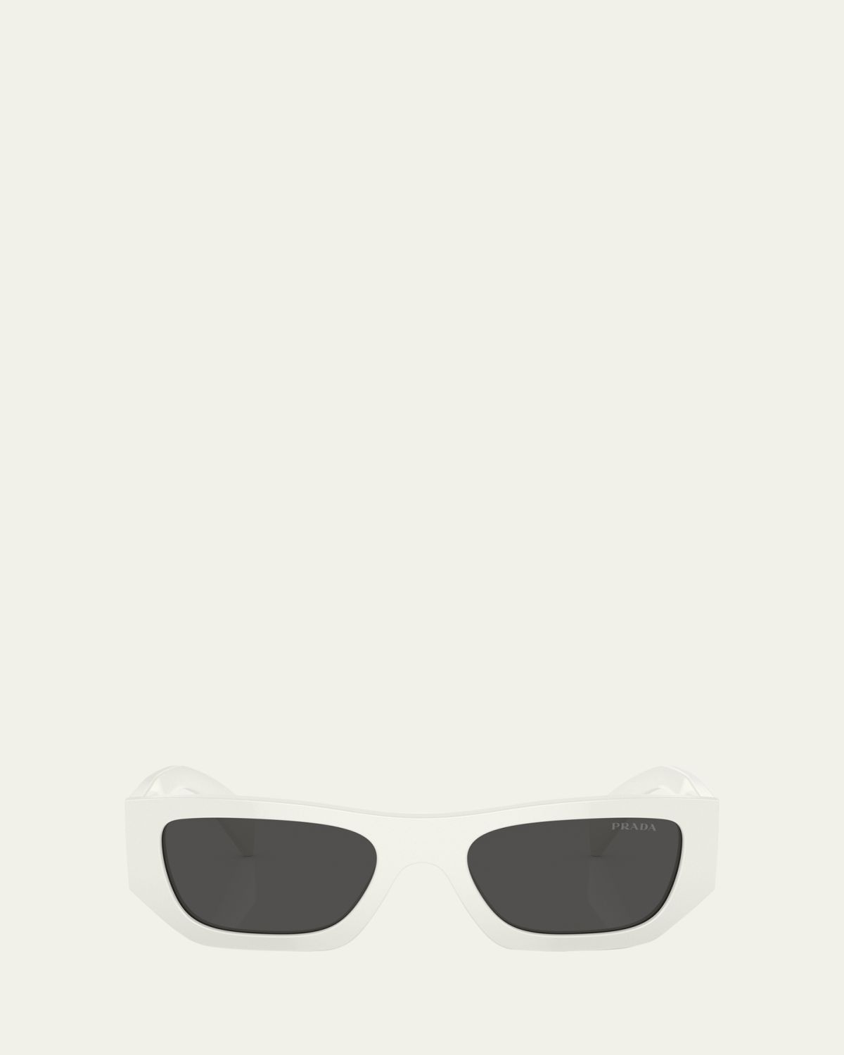 Prada Bold Acetate & Plastic Rectangle Sunglasses