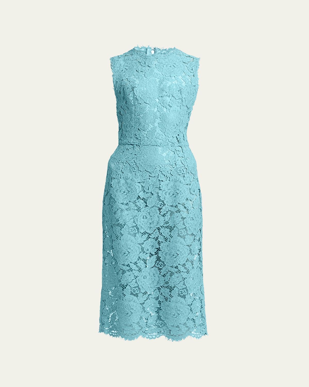 Dolce & Gabbana Floral Lace Midi Dress