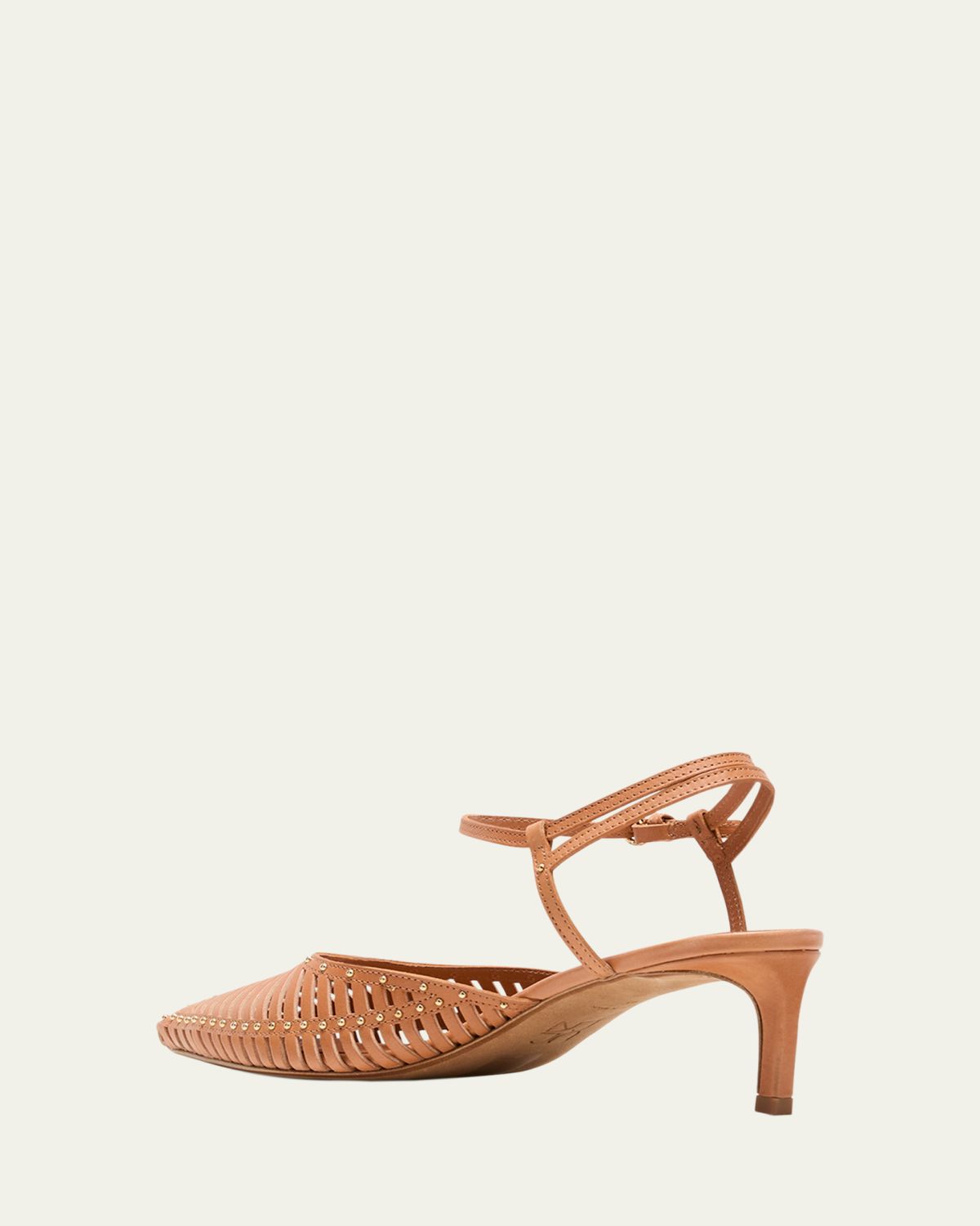 Ulla Johnson Divya Caged Leather Ankle-Strap Pumps | Thumbnail 4