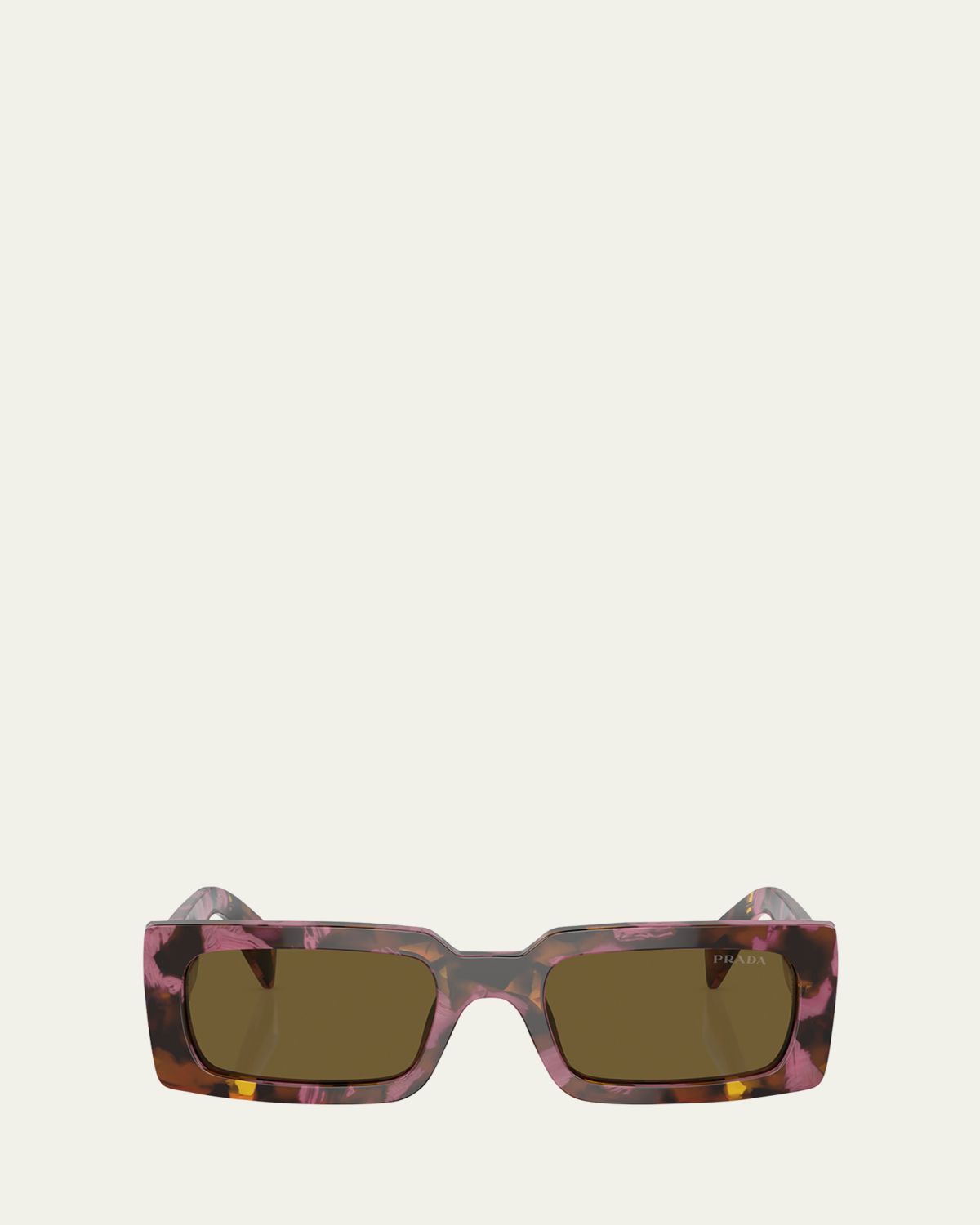 Prada Logo Acetate Rectangle Sunglasses