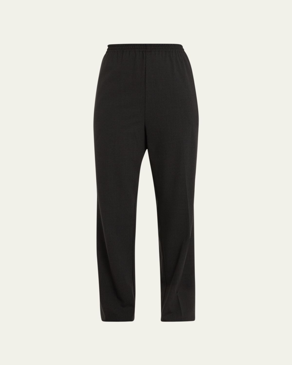 Eskandar Narrow Elastic Waist Wool Trousers