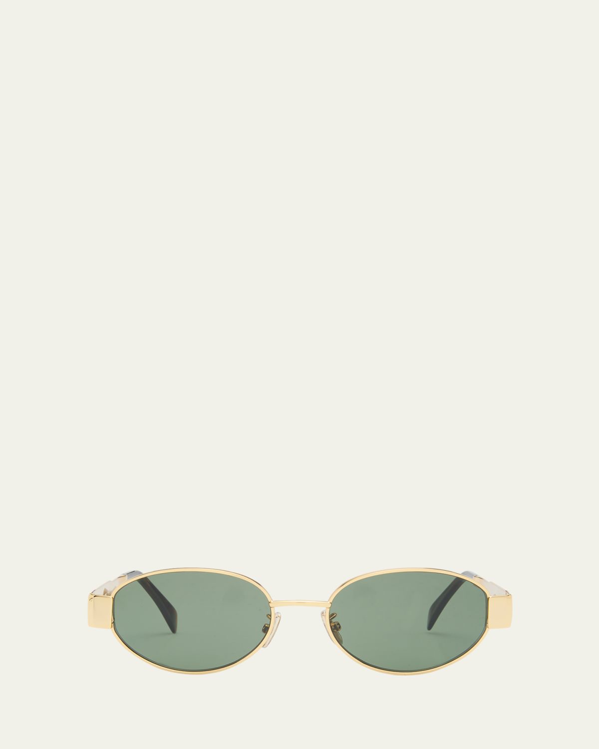 Celine Men's Triomphe Metal Oval Sunglasses