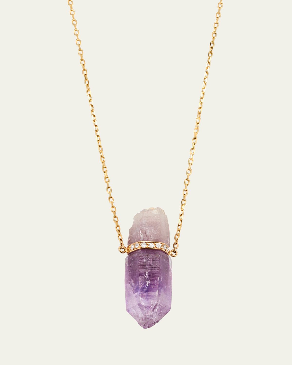 JIA JIA Vera Cruz Amethyst and Diamond Bar Necklace